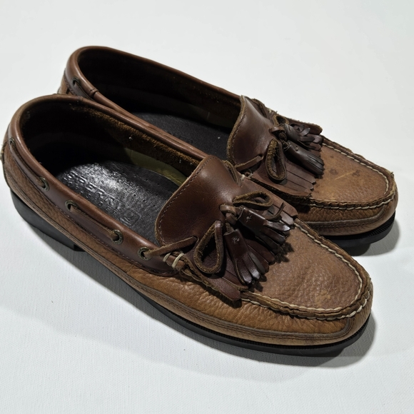 Sperry Top-Sider Leather Loafers Tassel Brown Mens 9M Boat Shoes Preppy Classic main image 16